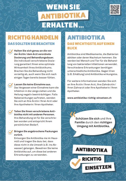 Faktenblatt Antibiotikaresistenzen für Patientinnen und Patienten